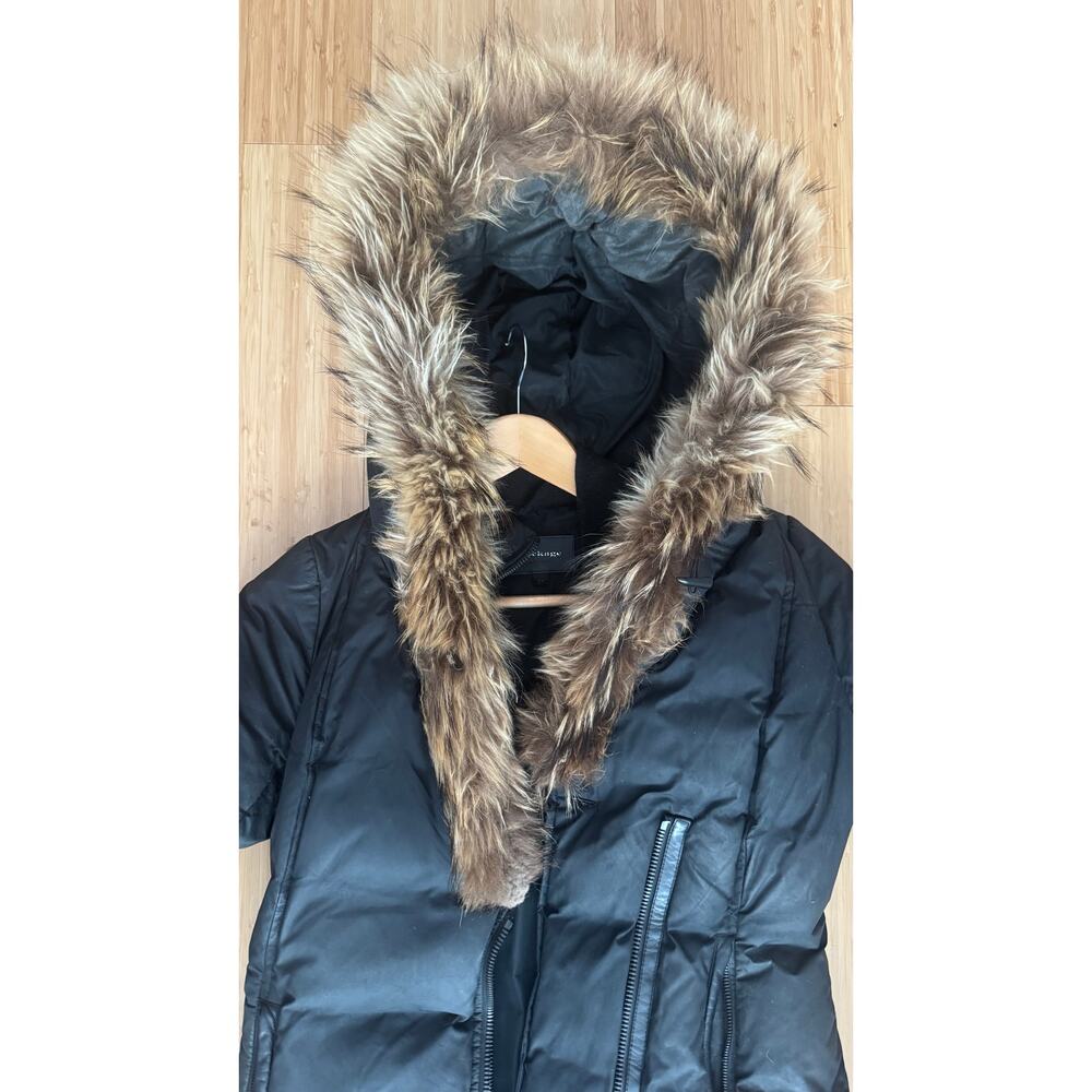 Mackage Kay Black Down Puffer Parka with Fur Trim | Women’s - Picture 2 of 11